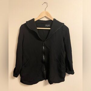 Eileen Fisher -  Women's Black Zip-Up Blazer - Size S/P